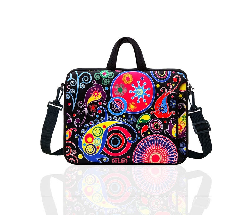 TAIDY 12.5-Inch Laptop Shoulder Bag Sleeve Case With Handle For 11.6" 12" 12.2" 12.5" Netbook/Macbook Air Pro (Classic Colourful) - Image 1